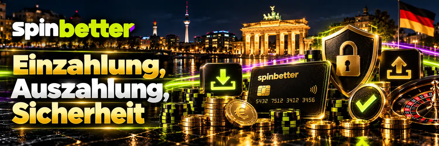SpinBetter Einzahlung, Auszahlung und Sicherheit