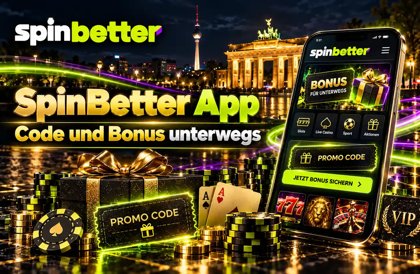 SpinBetter App: Code und Bonus unterwegs